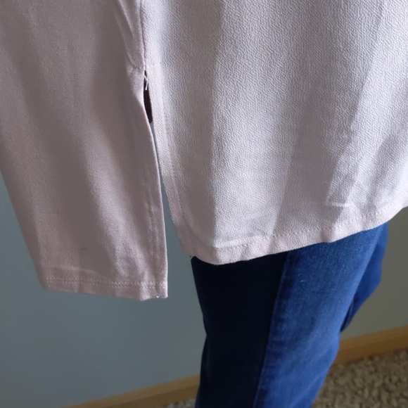 LIZ CLAIBORNE STUDIO PINK V NECK TOP SIZE LARGE - Picture 8 of 15